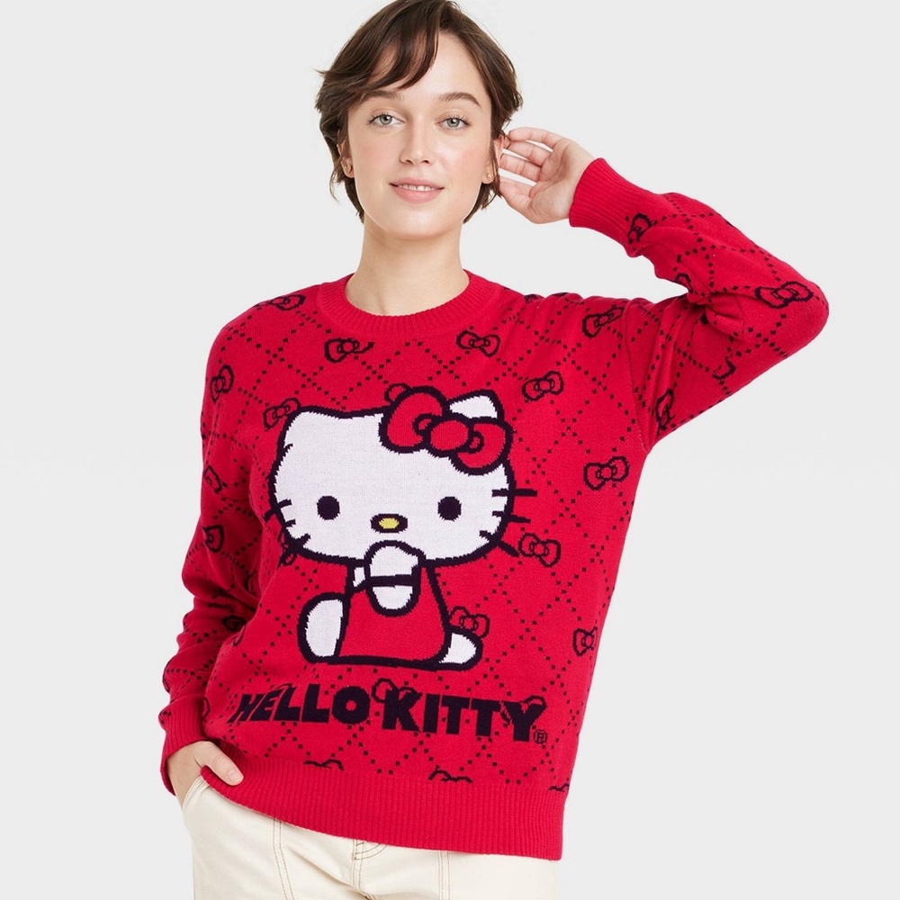 Sanrio Hello Kitty Christmas Red Sweater NEW With Tags, X-Large